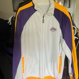 NBA Los Angeles Lakers White Purple Gold Track Jacket